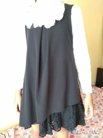 146 размер. Школьная форма (темно синяя), блузка 146 размер. Школьная форма (темно синяя), блузка