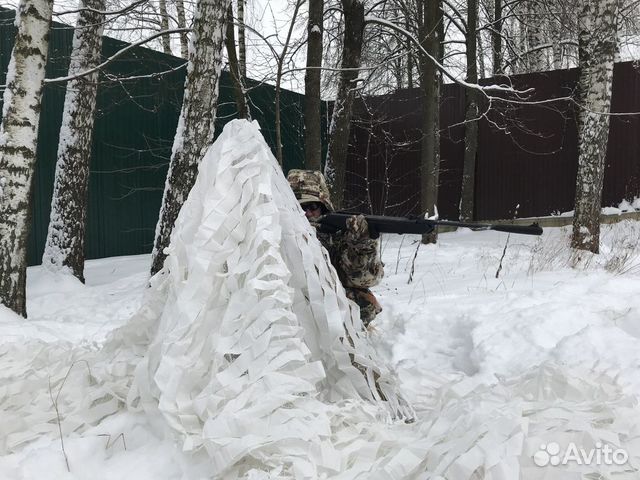 Маскировочная сеть мкт-2С Снег 3х6 м - новая