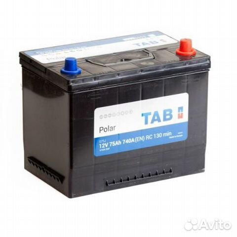 Аккумулятор TAB Polar Asia 75 Ач прям. пол (57524)