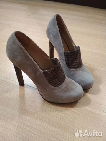 Туфли ботильоны mascotte замша серые