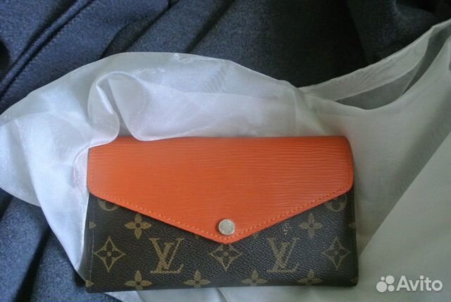 Кошелек женск. Louis Vuitton,конверс,коричн.-оранж