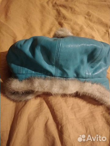 Берет кожа+мех