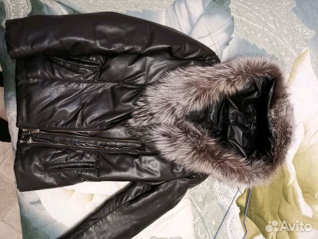 Кожаный зимний пуховик Кожаный зимний пуховик