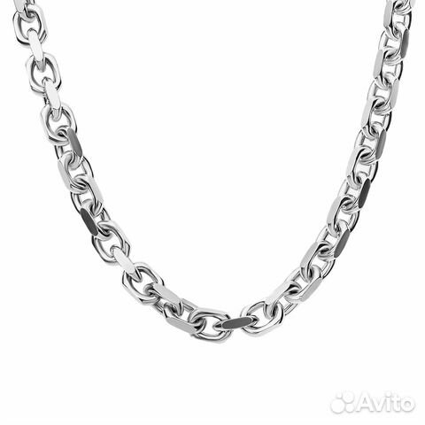 Толстая серебряная цепочка, плетение якорное, покр Толстая серебряная цепочка, плетение якорное, покр