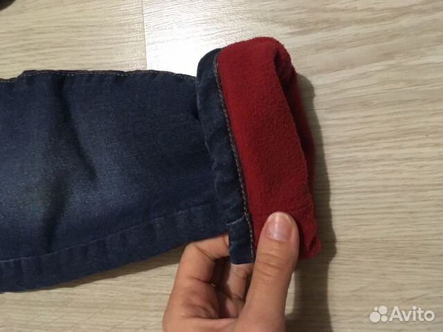 Тёплые джинсы Modis на флисе 110-116 см. 62 см по