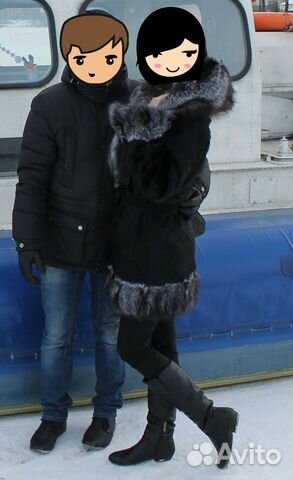 Полушубок с капюшоном и шикарным воротником