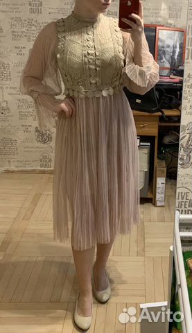 Платье Сетка Кружево Для Полных