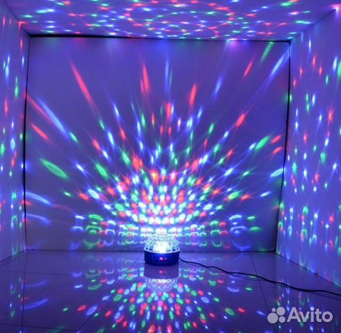 Диско шар светодиодный, вращающийся. Новый