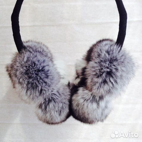 Меховые наушники шиншилла Меховые наушники шиншилла