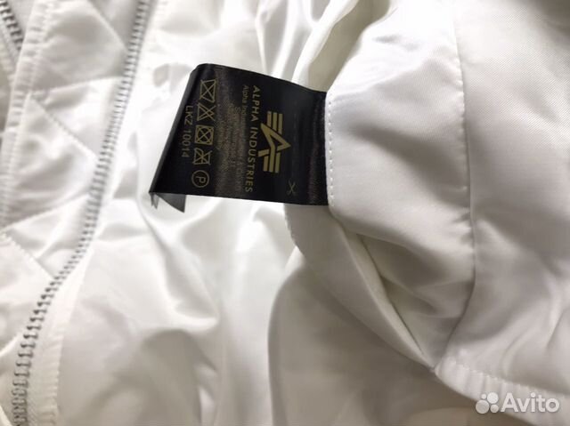 Бомбер alpha industries Ma-1 белый xl размер