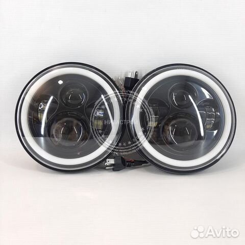 Диодные LED фары с дхо и поворотом ном. 2