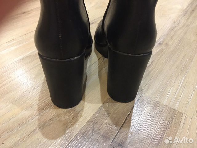 Кожаные ботильоны на платформе