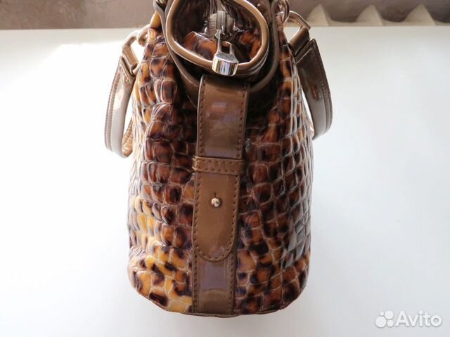 Сумка натуральная кожа лак