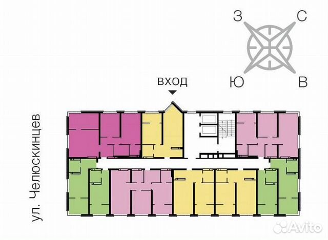 2-к квартира, 43.3 м², 12/17 эт.