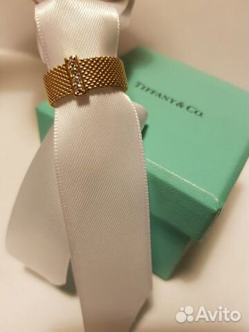 Кольцо Tiffany&Co Somerset collection золото, брил