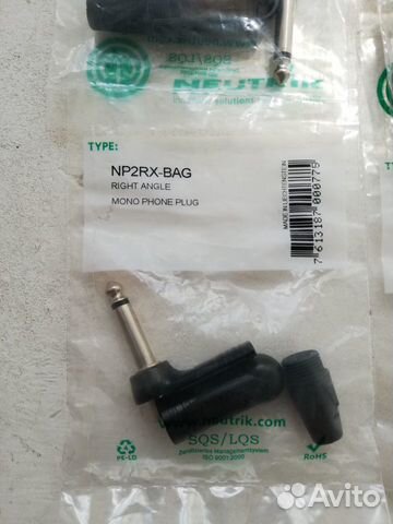 Neutrik Jack NP2RX-BAG (новые, угловые 6 шт.) Neutrik Jack NP2RX-BAG (новые, угловые 6 шт.)