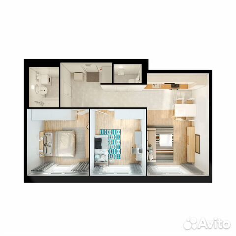 2-к квартира, 60.5 м², 5/15 эт.