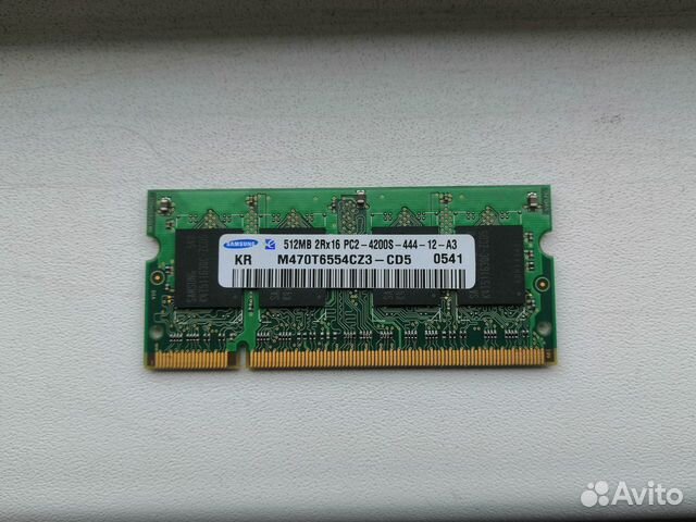 Оперативная память SAMSUNG 512mb PC2-4200S-444-12