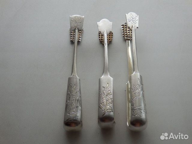 Щипцы для сахара царское серебро, Штихель