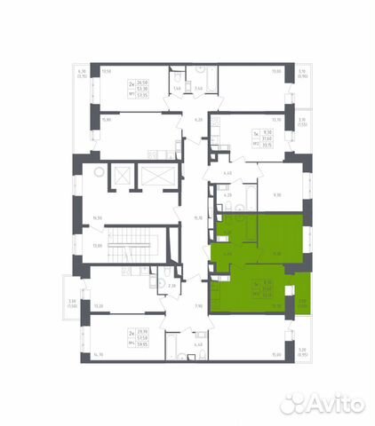 1-к квартира, 33.1 м², 17/17 эт.