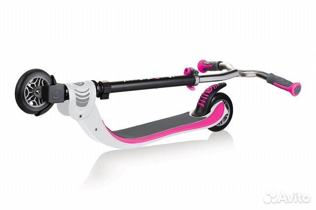 Самокат globber flow 125 foldable розовый + фонарь Самокат globber flow 125 foldable розовый + фонарь