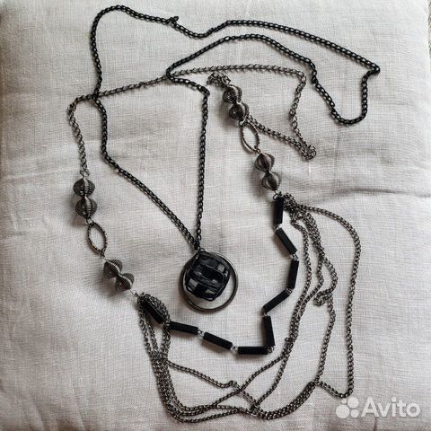 Бусы-цепи металл, пластик. Набор Бусы-цепи металл, пластик. Набор