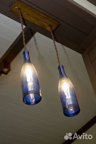 Люстра из бутылок Лофт Люстра из бутылок Лофт