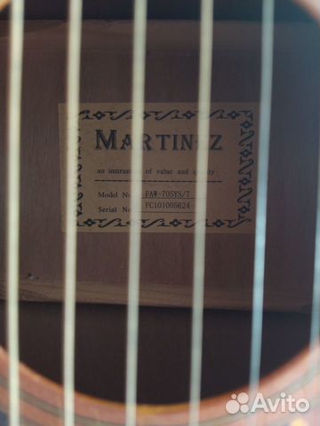 Гитара акустическая martinez FAW-705/7 Гитара акустическая martinez FAW-705/7