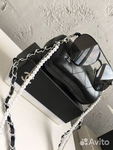 Очки Chanel авиация на цепочках новые