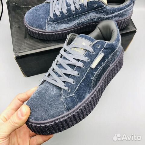 Кроссовки Puma x Rihanna Creeper Velvet Gray Кроссовки Puma x Rihanna Creeper Velvet Gray