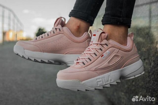 Fila Disruptor 2 Pink White розовые кожаные Fila Disruptor 2 Pink White розовые кожаные