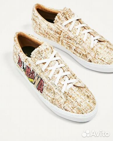 Твидовые Кеды / кроссовки zara Твидовые Кеды / кроссовки zara