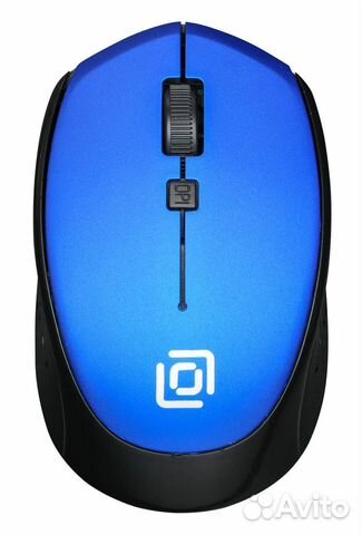 Мышь Oklick 488MW синий/черный оптическая (1600dpi