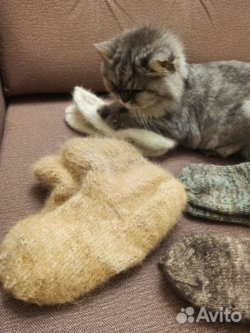 Носки женские из собачьей и овечьей шерсти