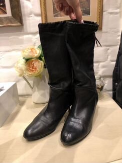 Сапоги кожаные