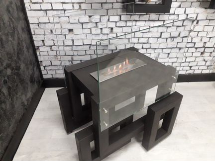 Биокамин в стиле лофт