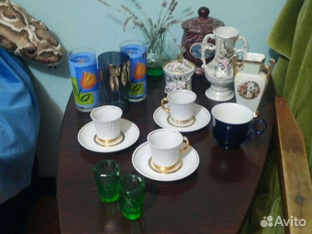Посуда разная :кофейные пары из костяного фарфора