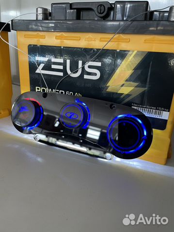 Ручки управления отопителем Гранта LED синий