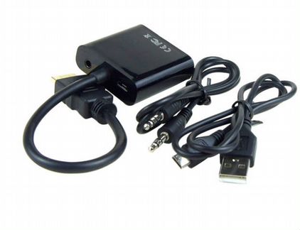 Переходник-Vention hdmi-vga + звук + доп.питание