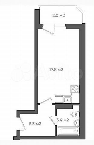 Квартира-студия, 27,6 м², 4/11 эт.