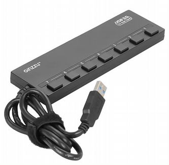 Хаб, концентратор Ginzzu GR-388uаb, USB 3.0