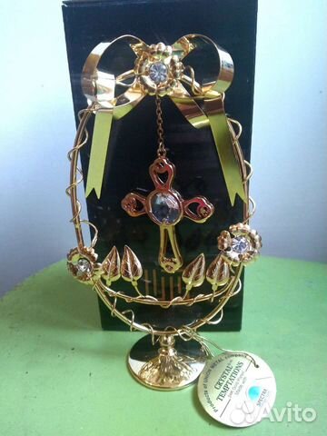 Сувенир позолоченный с кристаллами swarovski