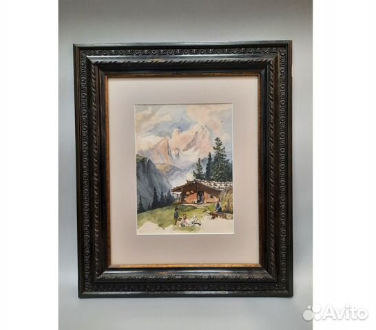 Картина Дом на фоне Баварских Альп