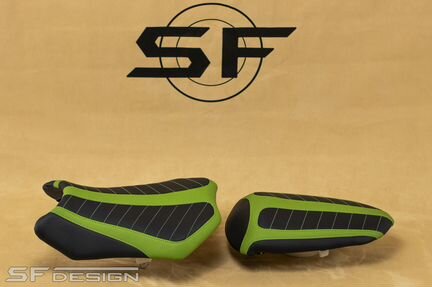 Сиденье Kawasaki Ninja 250 R 2008-2012 Black-Green