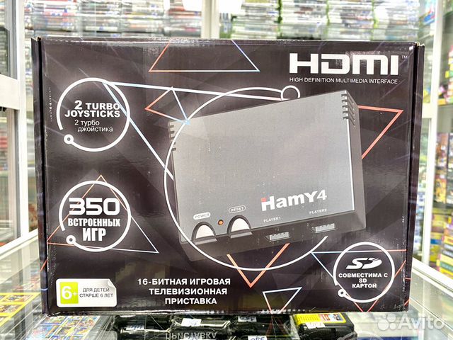 Hamy 4 Hdmi + 350 игр Dendy + Sega Новая