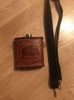 Фляга в кожанном переплёт