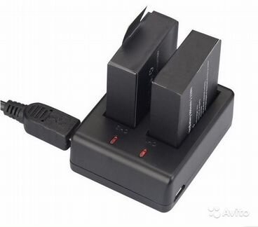 Зарядное устройство на 2 акк для экшн-камер sjcam