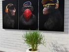 Картина на холсте 3 обезьяны Саратов объявление продам