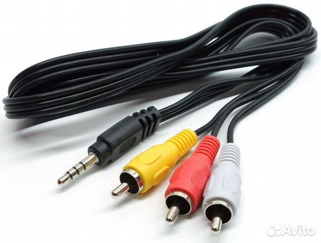 Кабель AV Тюльпаны jack 3.5 - rca тв видео аудио