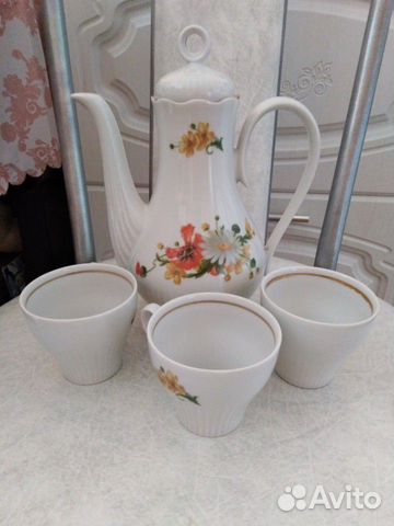 Кофейник и чашки (сделано в гдр)